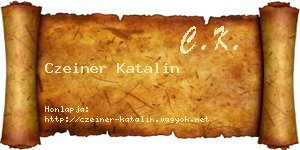 Czeiner Katalin névjegykártya